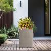 imageKante 157quot H Tall Rectangular Concrete Planters Outdoor Indoor Lightweight Plant Pots with Drainage Hole and Rubber Plug Modern Style for Home Garden Patio CharcoalWeathered Concrete