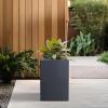 imageKante 157quot H Tall Rectangular Concrete Planters Outdoor Indoor Lightweight Plant Pots with Drainage Hole and Rubber Plug Modern Style for Home Garden Patio CharcoalCharcoal