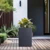 imageKante 157quot H Tall Rectangular Concrete Planters Outdoor Indoor Lightweight Plant Pots with Drainage Hole and Rubber Plug Modern Style for Home Garden Patio CharcoalCharcoal