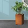 imageKante 157quot H Tall Rectangular Concrete Planters Outdoor Indoor Lightweight Plant Pots with Drainage Hole and Rubber Plug Modern Style for Home Garden Patio CharcoalFaux Weathering Steel
