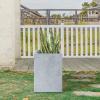 imageKante 157quot H Tall Rectangular Concrete Planters Outdoor Indoor Lightweight Plant Pots with Drainage Hole and Rubber Plug Modern Style for Home Garden Patio CharcoalSlate Gray