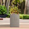 imageKante 157quot H Tall Rectangular Concrete Planters Outdoor Indoor Lightweight Plant Pots with Drainage Hole and Rubber Plug Modern Style for Home Garden Patio CharcoalWeathered Concrete