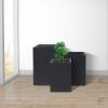 imageKante 157quot H Tall Rectangular Concrete Planters Outdoor Indoor Lightweight Plant Pots with Drainage Hole and Rubber Plug Modern Style for Home Garden Patio CharcoalCharcoal