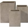 imageKante 157quot H Tall Rectangular Concrete Planters Outdoor Indoor Lightweight Plant Pots with Drainage Hole and Rubber Plug Modern Style for Home Garden Patio CharcoalWeathered Concrete