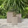 imageKante 157quot H Tall Rectangular Concrete Planters Outdoor Indoor Lightweight Plant Pots with Drainage Hole and Rubber Plug Modern Style for Home Garden Patio CharcoalWeathered Concrete
