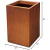 imageKante 157quot H Tall Rectangular Concrete Planters Outdoor Indoor Lightweight Plant Pots with Drainage Hole and Rubber Plug Modern Style for Home Garden Patio CharcoalFaux Weathering Steel