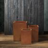 imageKante 157quot H Tall Rectangular Concrete Planters Outdoor Indoor Lightweight Plant Pots with Drainage Hole and Rubber Plug Modern Style for Home Garden Patio CharcoalFaux Weathering Steel
