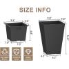 imageKante 22 Inch Tall Planter Set of 2 Large Taper Planter for Outdoor Indoor Garden Patio Front Door BlackBlack