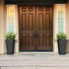 imageKante 22 Inch Tall Planter Set of 2 Large Taper Planter for Outdoor Indoor Garden Patio Front Door BlackBlack
