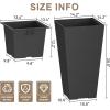 imageKante 22 Inch Tall Planter Set of 2 Large Taper Planter for Outdoor Indoor Garden Patio Front Door BlackBlack