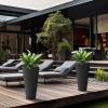 imageKante Tall Round Planter Set of 2 23quot H Large Decorative Planter Pots for Outdoor Indoor Garden Patio Front Porch BlackBlack