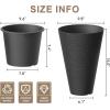 imageKante Tall Round Planter Set of 2 23quot H Large Decorative Planter Pots for Outdoor Indoor Garden Patio Front Porch BlackBlack