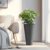 imageKante Tall Round Planter Set of 2 23quot H Large Decorative Planter Pots for Outdoor Indoor Garden Patio Front Porch BlackBlack