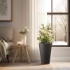 imageKante Tall Round Planter Set of 2 23quot H Large Decorative Planter Pots for Outdoor Indoor Garden Patio Front Porch BlackBlack