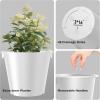 imageKante Tall Round Planter Set of 2 23quot H Large Decorative Planter Pots for Outdoor Indoor Garden Patio Front Porch BlackWhite