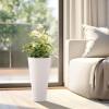 imageKante Tall Round Planter Set of 2 23quot H Large Decorative Planter Pots for Outdoor Indoor Garden Patio Front Porch BlackWhite