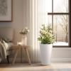 imageKante Tall Round Planter Set of 2 23quot H Large Decorative Planter Pots for Outdoor Indoor Garden Patio Front Porch BlackWhite