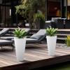 imageKante Tall Round Planter Set of 2 23quot H Large Decorative Planter Pots for Outdoor Indoor Garden Patio Front Porch BlackWhite