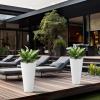 imageKante Tall Round Planter Set of 2 23quot H Large Decorative Planter Pots for Outdoor Indoor Garden Patio Front Porch BlackWhite