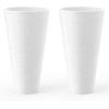 imageKante Tall Round Planter Set of 2 23quot H Large Decorative Planter Pots for Outdoor Indoor Garden Patio Front Porch BlackWhite