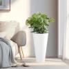 imageKante Tall Round Planter Set of 2 23quot H Large Decorative Planter Pots for Outdoor Indoor Garden Patio Front Porch BlackWhite