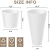 imageKante Tall Round Planter Set of 2 23quot H Large Decorative Planter Pots for Outdoor Indoor Garden Patio Front Porch BlackWhite