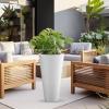 imageKante Tall Round Planter Set of 2 23quot H Large Decorative Planter Pots for Outdoor Indoor Garden Patio Front Porch BlackWhite