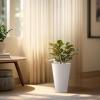 imageKante Tall Round Planter Set of 2 23quot H Large Decorative Planter Pots for Outdoor Indoor Garden Patio Front Porch BlackWhite