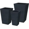 imageKante 28 Inch Tall Tapered Concrete Planter Modern Style Large Plant Pot with Drainage Hole and Rubber Plug for Patio Backyard Porch Suitable for Indoor Outdoor Plants CharcoalCharcoal