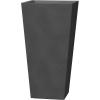 imageKante 28 Inch Tall Tapered Concrete Planter Modern Style Large Plant Pot with Drainage Hole and Rubber Plug for Patio Backyard Porch Suitable for Indoor Outdoor Plants CharcoalBlack