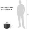 imageKante 126 Inch Dia Concrete Planter Round Pedestal Design Garden Pot for Indoor Outdoor Plants Modern Flower Pot with Drainage Hole and Rubber Plug Natural ConcreteBlack