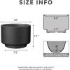 imageKante 126 Inch Dia Concrete Planter Round Pedestal Design Garden Pot for Indoor Outdoor Plants Modern Flower Pot with Drainage Hole and Rubber Plug Natural ConcreteBlack