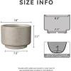 imageKante 126 Inch Dia Concrete Planter Round Pedestal Design Garden Pot for Indoor Outdoor Plants Modern Flower Pot with Drainage Hole and Rubber Plug Natural ConcreteWeathered Concrete