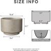 imageKante 126 Inch Dia Concrete Planter Round Pedestal Design Garden Pot for Indoor Outdoor Plants Modern Flower Pot with Drainage Hole and Rubber Plug Natural ConcreteWeathered Concrete