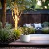 imageKante 126 Inch Dia Concrete Planter Round Pedestal Design Garden Pot for Indoor Outdoor Plants Modern Flower Pot with Drainage Hole and Rubber Plug Natural ConcreteWhite