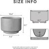 imageKante 126 Inch Dia Concrete Planter Round Pedestal Design Garden Pot for Indoor Outdoor Plants Modern Flower Pot with Drainage Hole and Rubber Plug Natural ConcreteNatural Concrete
