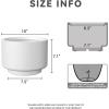 imageKante 126 Inch Dia Concrete Planter Round Pedestal Design Garden Pot for Indoor Outdoor Plants Modern Flower Pot with Drainage Hole and Rubber Plug Natural ConcreteWhite