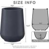 imageKante 14 Inch Tall Round Concrete Planters Large Flower Pot with Drainage Hole and Rubber Plug for Home Patio Garden Suitable for Indoor Outdoor Plants Charcoal
