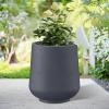 imageKante 153quot116quot82quot Dia Round Concrete Planter Large Outdoor Indoor Planter Pots Containers with Drainage Holes and Rubber Plug for Home Garden Patio Gray ConcreteDark Gray