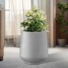 imageKante 153quot116quot82quot Dia Round Concrete Planter Large Outdoor Indoor Planter Pots Containers with Drainage Holes and Rubber Plug for Home Garden Patio Gray ConcreteGray Concrete