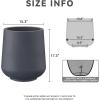 imageKante 153quot116quot82quot Dia Round Concrete Planter Large Outdoor Indoor Planter Pots Containers with Drainage Holes and Rubber Plug for Home Garden Patio Gray ConcreteDark Gray