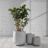 imageKante 153quot116quot82quot Dia Round Concrete Planter Large Outdoor Indoor Planter Pots Containers with Drainage Holes and Rubber Plug for Home Garden Patio Gray ConcreteGray Concrete