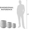 imageKante 153quot116quot82quot Dia Round Concrete Planter Large Outdoor Indoor Planter Pots Containers with Drainage Holes and Rubber Plug for Home Garden Patio Gray ConcreteGray Concrete