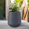 imageKante 153quot116quot82quot Dia Round Concrete Planter Large Outdoor Indoor Planter Pots Containers with Drainage Holes and Rubber Plug for Home Garden Patio Gray ConcreteDark Gray