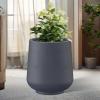 imageKante 153quot116quot82quot Dia Round Concrete Planter Large Outdoor Indoor Planter Pots Containers with Drainage Holes and Rubber Plug for Home Garden Patio Gray ConcreteDark Gray