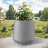 imageKante 153quot116quot82quot Dia Round Concrete Planter Large Outdoor Indoor Planter Pots Containers with Drainage Holes and Rubber Plug for Home Garden Patio Gray ConcreteGray Concrete