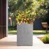 imageKante 157quot H Tall Rectangular Concrete Planters Outdoor Indoor Lightweight Plant Pots with Drainage Hole and Rubber Plug Modern Style for Home Garden Patio Natural Concrete157 H