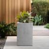 imageKante 157quot H Tall Rectangular Concrete Planters Outdoor Indoor Lightweight Plant Pots with Drainage Hole and Rubber Plug Modern Style for Home Garden Patio Natural Concrete157 H