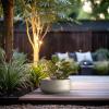 imageKante 161quot Dia Round Curvy Concrete Planter Large Plant Pots with Drainage Hole and Rubber Plug for Indoor Outdoor Plants Flower Pot for Home Garden Patio Porch CharcoalWeathered Concrete