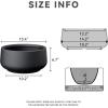 imageKante 161quot Dia Round Curvy Concrete Planter Large Plant Pots with Drainage Hole and Rubber Plug for Indoor Outdoor Plants Flower Pot for Home Garden Patio Porch CharcoalBlack